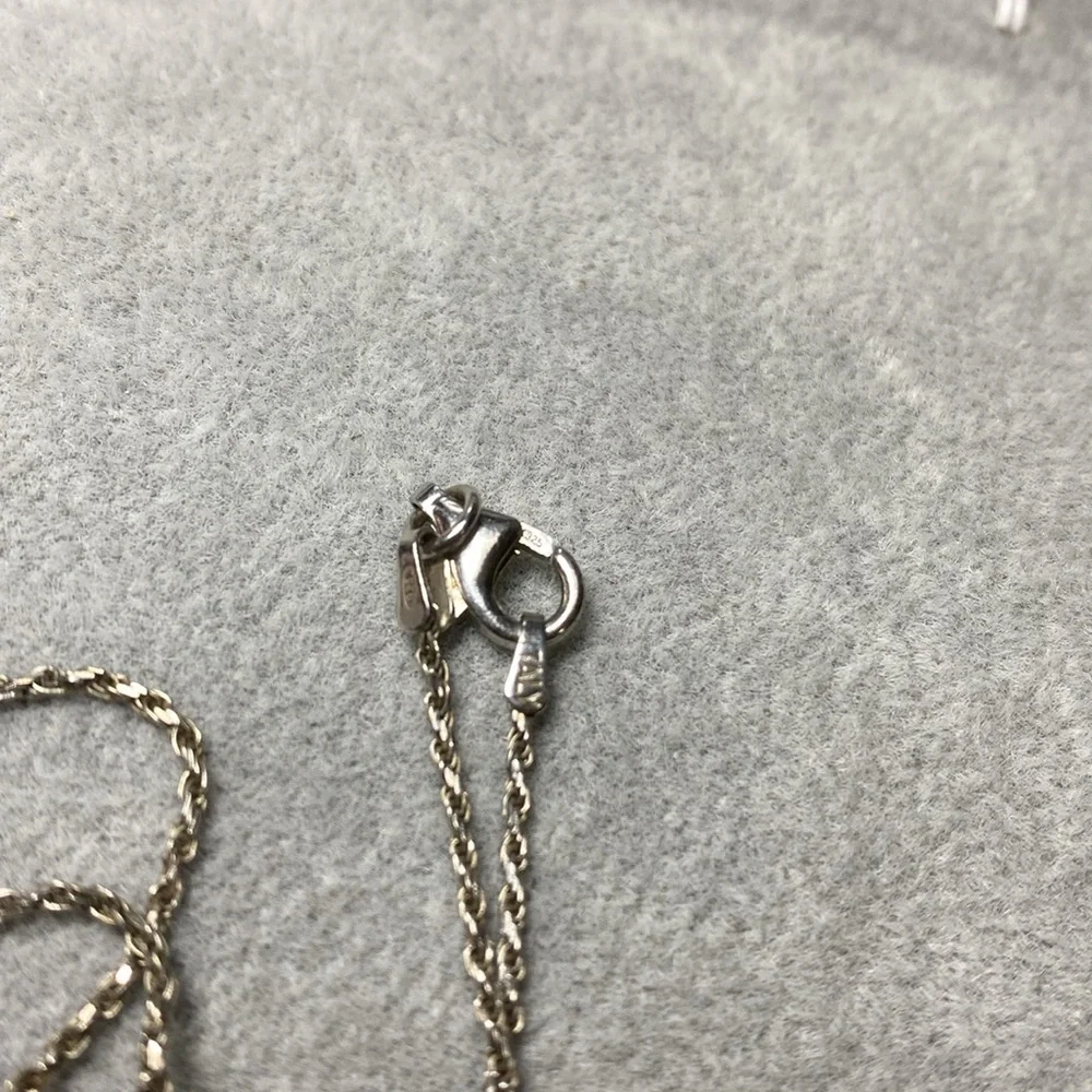 Sterling Silver Italian Woven Ball Chain Necklace 17” 925